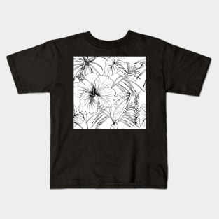 Seamless floral background with petunia Kids T-Shirt